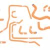 RCM / SAMCO RB320 Orange Silicone Hose Collection