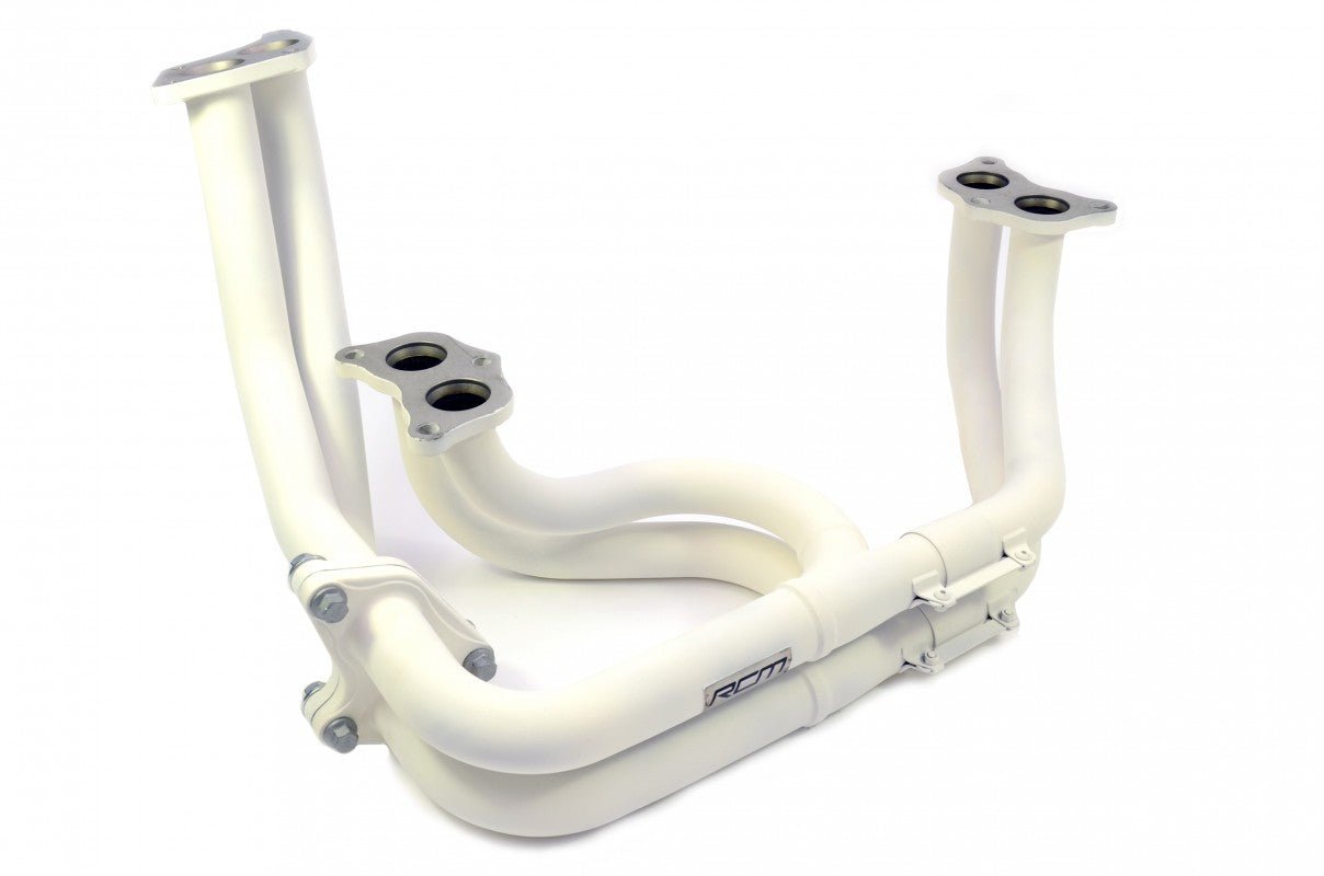 RCM White Ceramic Coated Twin Scroll Stainless Steel Tubular Exhaust Manifold - Image 2