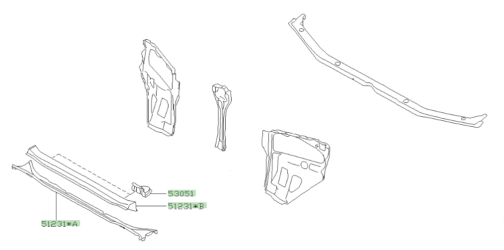 Subaru Radiator Support Panel Kit - GC/GF8 - Image 5