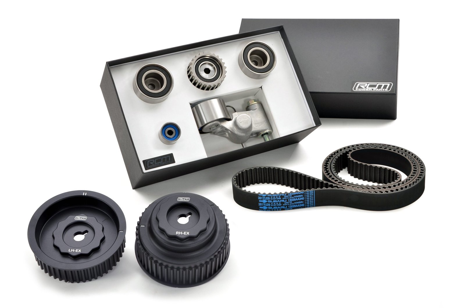 RCM - Genuine Timing Belt Kit & RCM Alloy Camshaft Pulley Upgrade Kit 2002MY+ EJ20/22/25