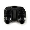 RCM Black Series Dual Port Angled Thermostatic Oil Sandwich Plate